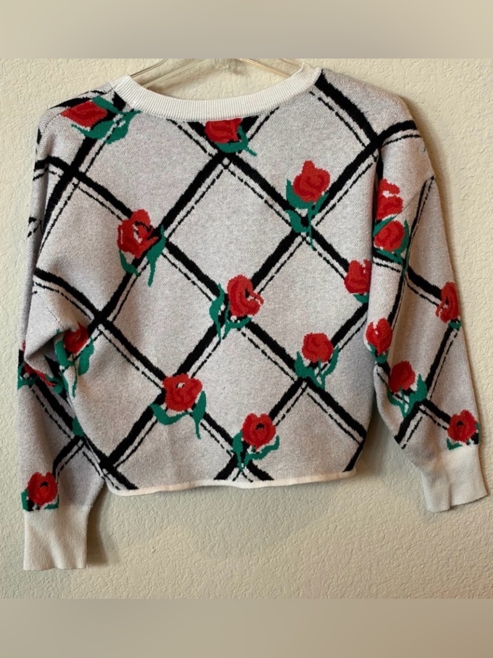 Anthropologie Maeve Floral "Roses" Sweater Size SP - Picture 6 of 8